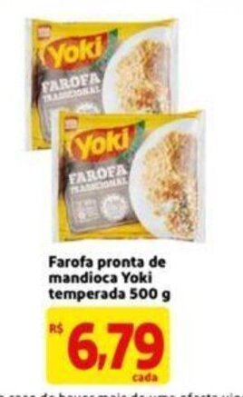 Extra Supermercado Farofa Pronta de Mandioca Yoki temperada 500g oferta