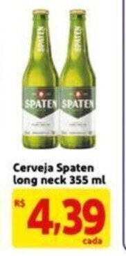 Extra Supermercado Cerveja Spaten Long Neck 355ml oferta