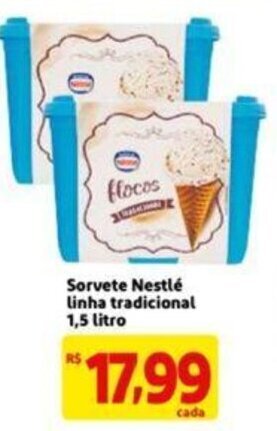 Extra Supermercado Sorvete Nestlé linha Tradicional 1.5L oferta