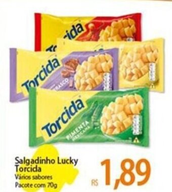 Atacadão Salgadinho Lucky Torcida 70g oferta