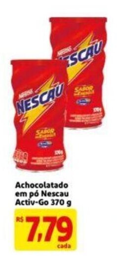 Extra Supermercado Achocolatado em pó Nescau Activ-Go 370g oferta