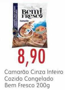 Camarão cinza inteiro cozido congelado bem fresco