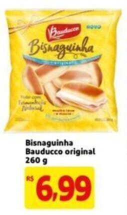 Extra Supermercado Bisnaguinha bauducco original 260g oferta