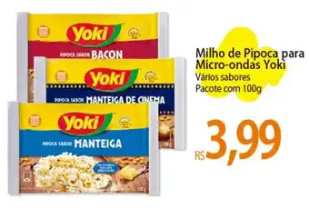Atacadão Milho de Pipoca para Micro Ondas Yoki 100g oferta