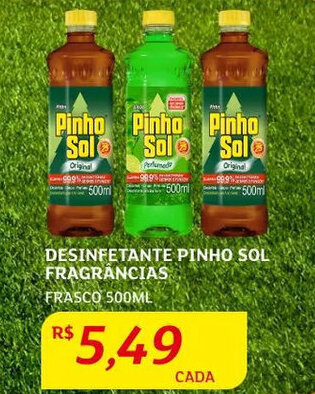 Assaí Atacadista Desinfetante Pinho Sol frag. 500ml oferta