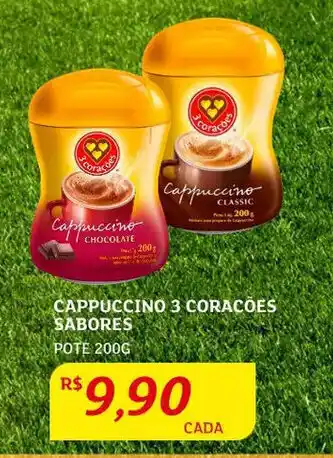 Assaí Atacadista Cappuccino 3 Corações sabores 200g oferta