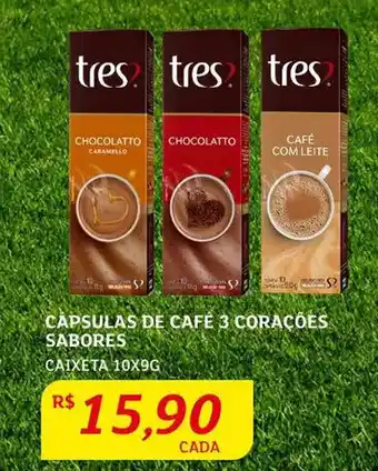 Cápsula de Café 3 Corações Sabores 10x9g