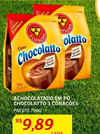 Assaí Atacadista Achocolatado em pó Chocolatto 3 Corações 700g oferta