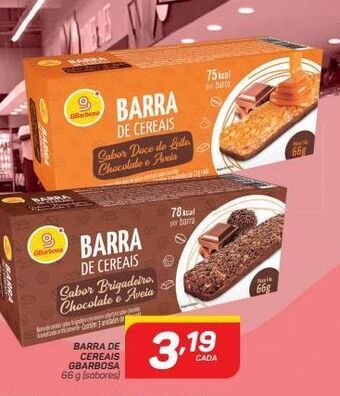 GBarbosa Barra de cereais gbarbosa 66 g (sabores) oferta