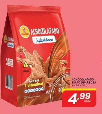 GBarbosa Achocolatado em pó gbarbosa sachê 400 g oferta