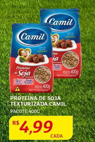 Assaí Atacadista Proteína de Soja Texturizada Camil 400g oferta