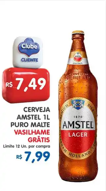 Paraná Supermercados Cerveja amstel 1l puro malte vasilhame gratis oferta