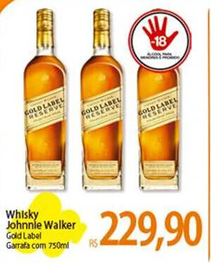 Atacadão Whisky Johnnie Walker Gold Label 750ml oferta
