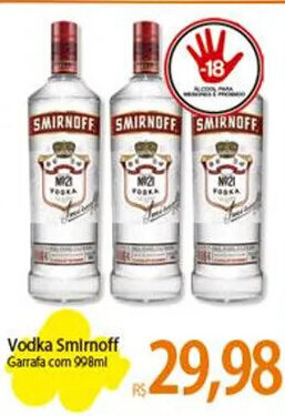 Atacadão Vodka Smirnoff 998ml oferta