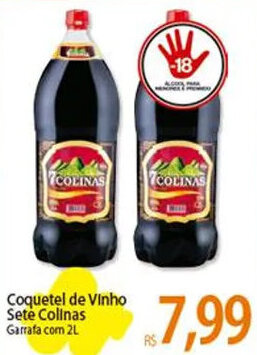 Atacadão Coquetel de Vinho Sete Colinas 2L oferta