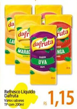 Atacadão Refresco Líquido Dafruta 200ml oferta
