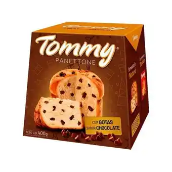 Panetone com gotas de chocolate tommy 400g