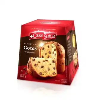 Supermercados Joanin Panettone casa suiça com gotas de chocolate 400g oferta