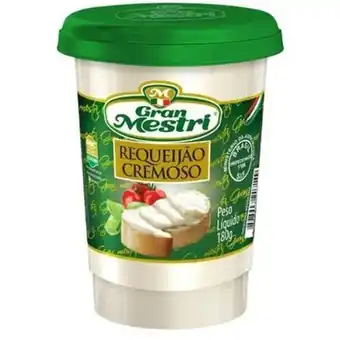 Requeijão cremoso gran mestri tradicional embalagem 180g