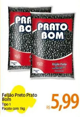 Atacadão Feijão Preto Prato Bom 1kg oferta