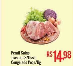 Mart Minas Pernil suíno traseiro s osso congelado peça kg oferta