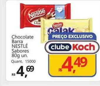 Supermercados Koch Chocolate barra nestlé sabores oferta