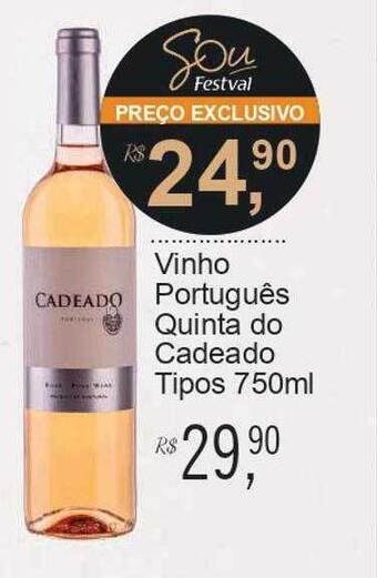 Festval Vinho português quinta do cadeado tipos oferta