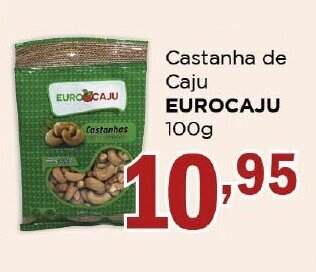 Supermercados Mundial Castanha de Caju Eurocaju 100g oferta