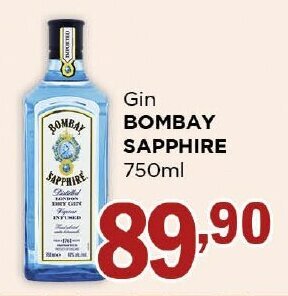 Supermercados Mundial Gin Bombay Sapphire 750ml oferta