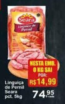 Rossi Supermercado Linguiça de Pernil Seara pacote 1kg oferta
