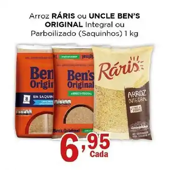 Supermercados Mundial Arroz Ráris ou Uncle Ben's Original 1kg oferta