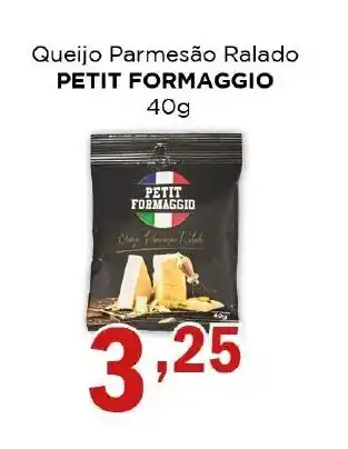Supermercados Mundial Queijo Parmesão Ralado Petit Formaggio 40g oferta