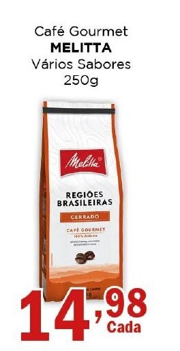 Supermercados Mundial Cafe Gourmet Melitta 250g oferta
