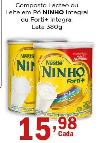 Supermercados Mundial Composto Lácteo ou leite em pó Ninho 380g oferta