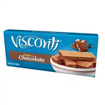 Biscoito wafer visconti 120g chocolate