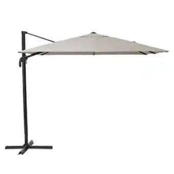 Ombrelone alumínio e poliéster lateral quadrado aura taupe 264x285x285cm naterial