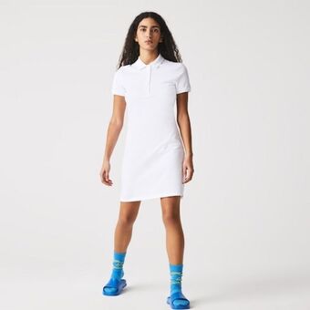 Lacoste Vestido polo feminino em piqué de algodão com stretch oferta
