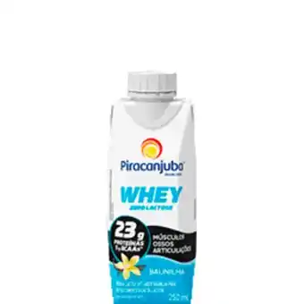 Bebida láctea piracanjuba whey zero lactose 250ml baunilha