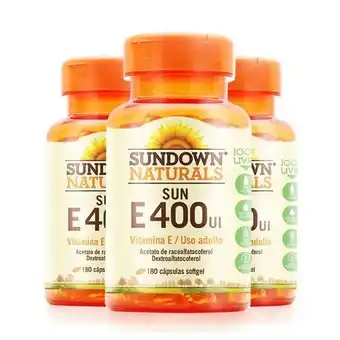 Pão de Açúcar Kit 3 vitamina e 400 ui sundown 180 cápsulas oferta