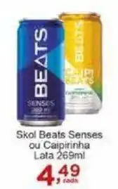 Rossi Supermercado Skol Beats Senses ou Caipirinha Lata 269ml oferta