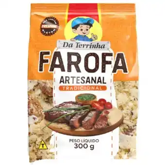 Farofa temperada da terrinha tradicional embalagem 300g