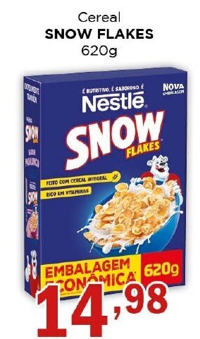 Supermercados Mundial Cereal Snow Flakes 620g oferta