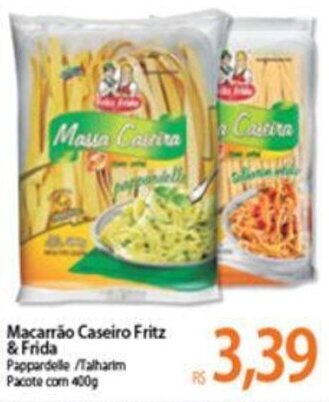 Atacadão Macarrao Caseiro Fritz & Frida 400g oferta