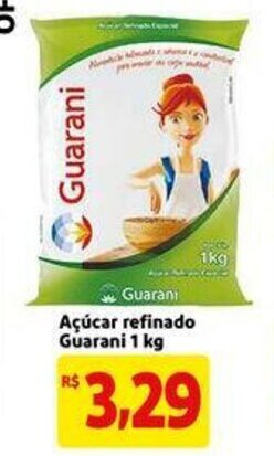 Acucar refinado Guarani 1kg