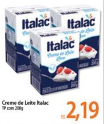 Atacadão Creme de leite Italac 200g oferta