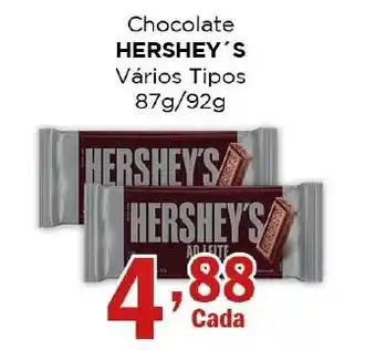 Supermercados Mundial Chocolate Hershey's 87g/92g oferta