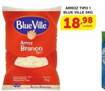 Roldão Arroz tipo 1 blue ville 5kg oferta