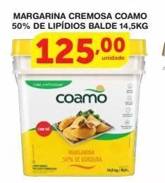 Roldão Margarina cremosa coamo 50% de lipídios balde 14,5kg oferta