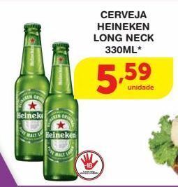 Roldão Cerveja heineken long neck 330ml* oferta