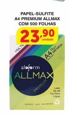 Papel-sulfite a4 premium allmax com 500 folhas